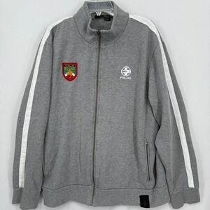 Ralph Lauren RLX Grey Track Jacket Full Zip Italia Crest Logo Mens XXL Fleece